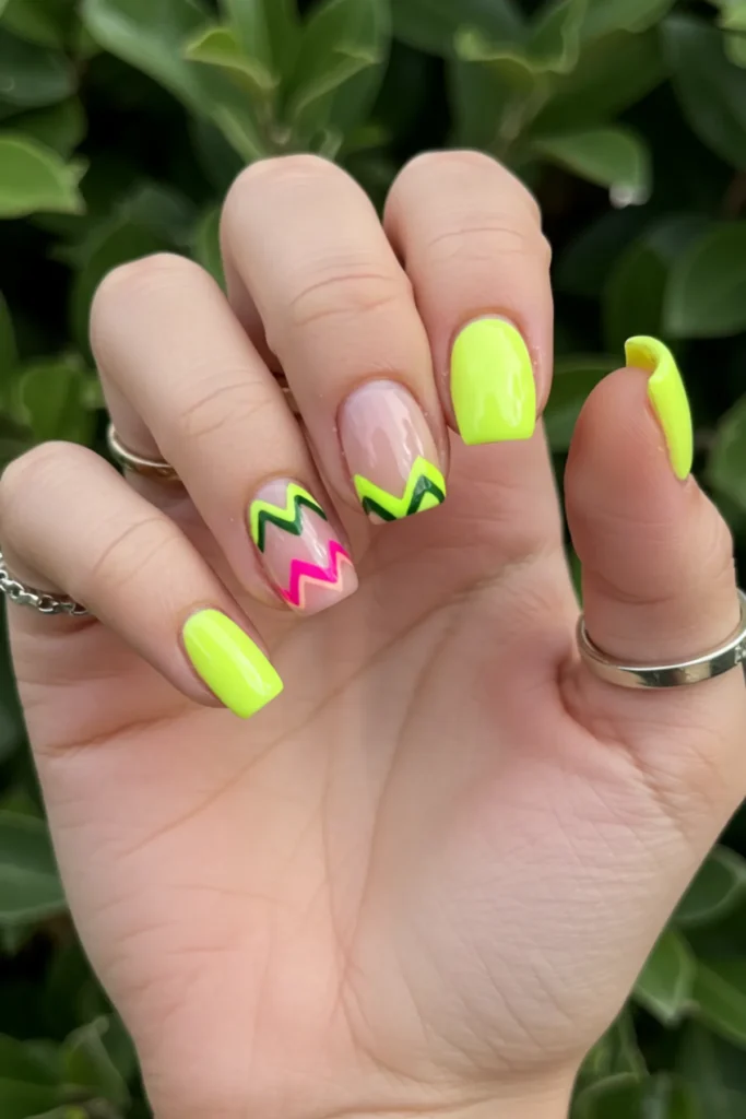 Neon Pop Nails