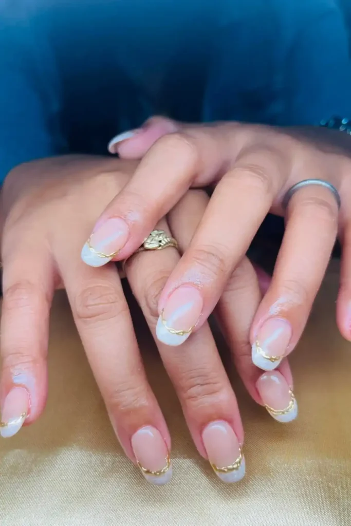 Pearl-Accented French Tips