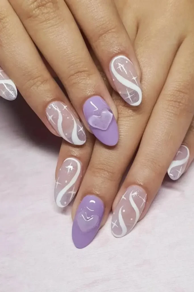 Playful Heart Nails