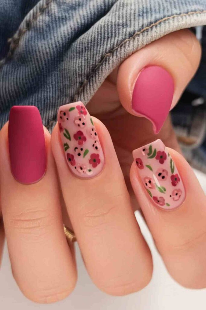 Rose Garden Nails