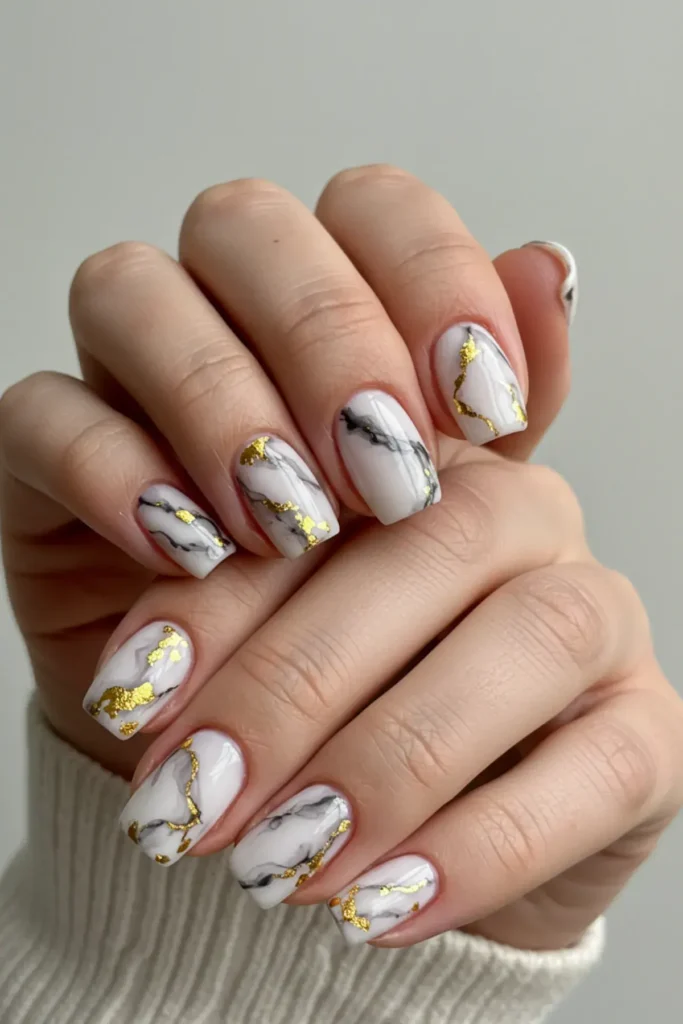 Marble Effect Nails