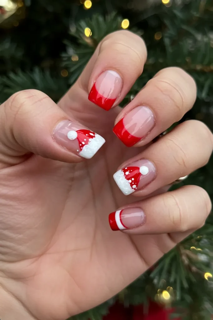Santa Tips Nails