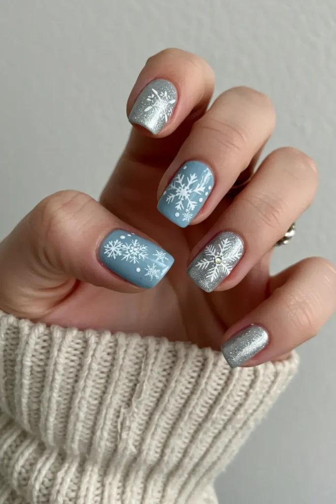 Snowflake Elegance Nails