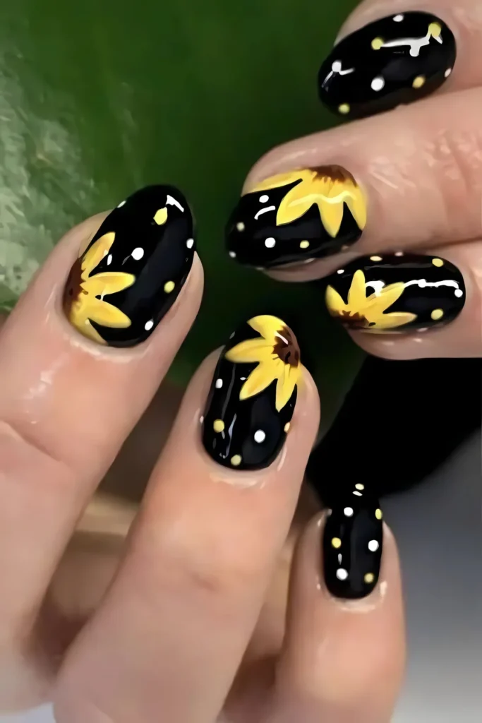 Sunflower Nails
