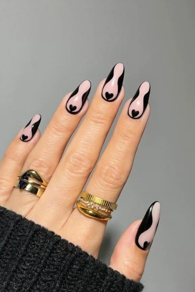 Gothic Heart Nails