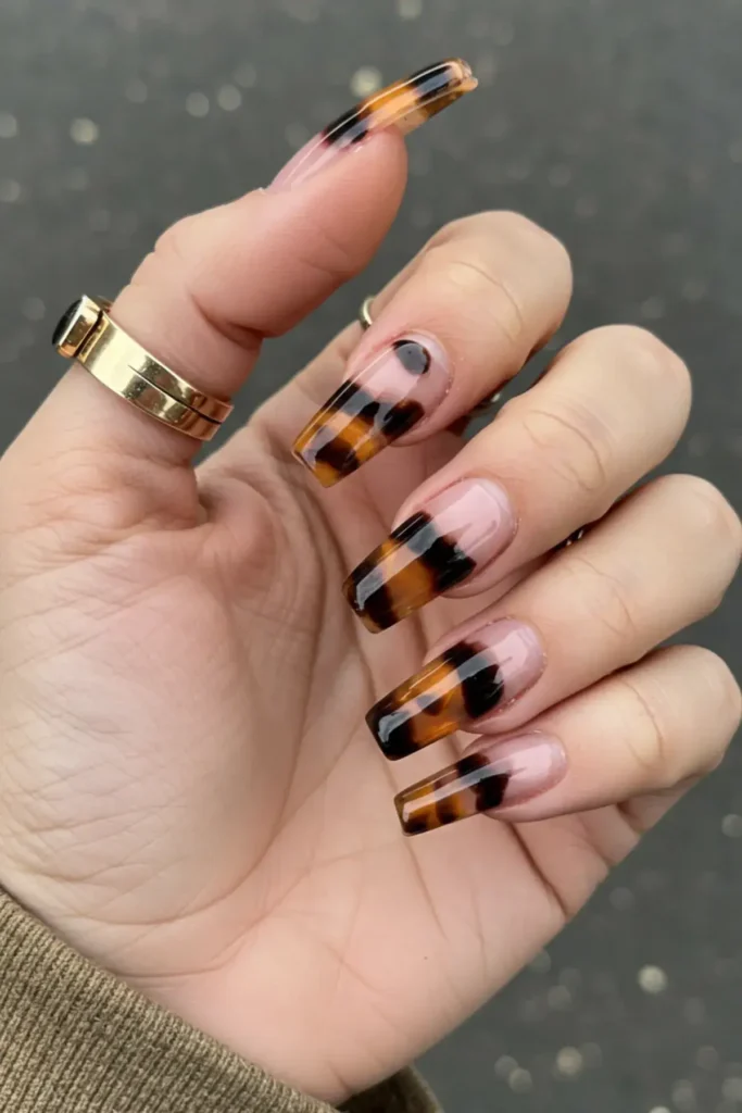 Tortoiseshell Long Nails
