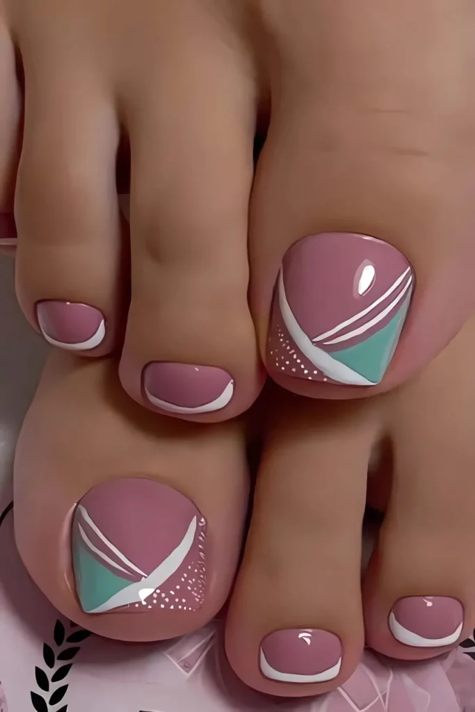 Vibrant Pastel Toe Nails