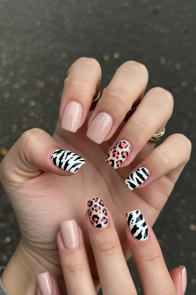 Animal Print Nail Extensions