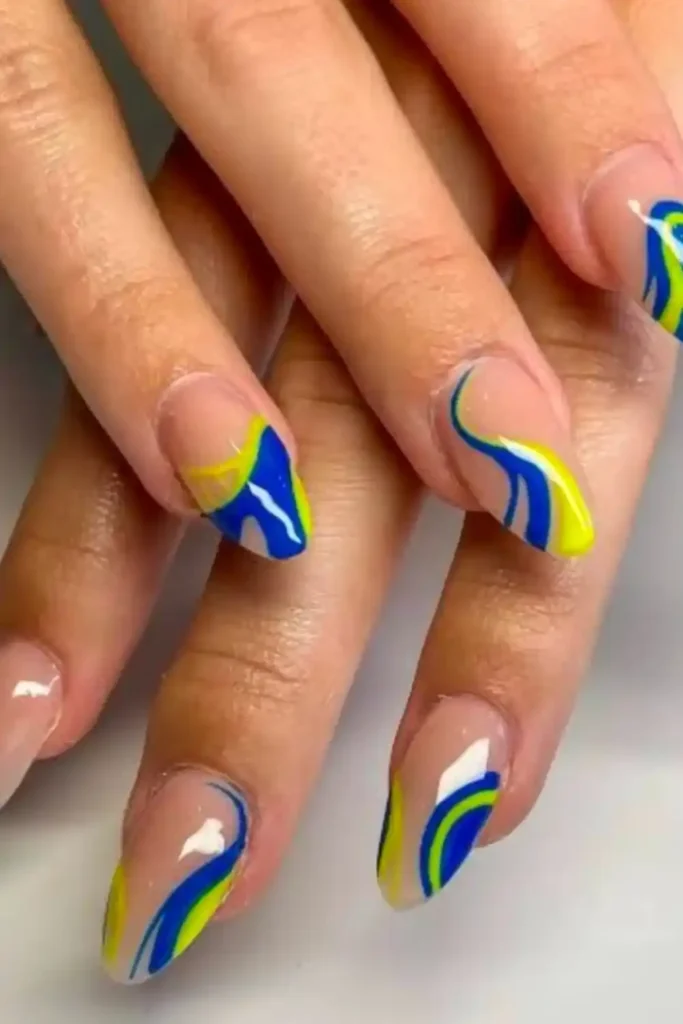 Blue & Yellow Swirl Tips