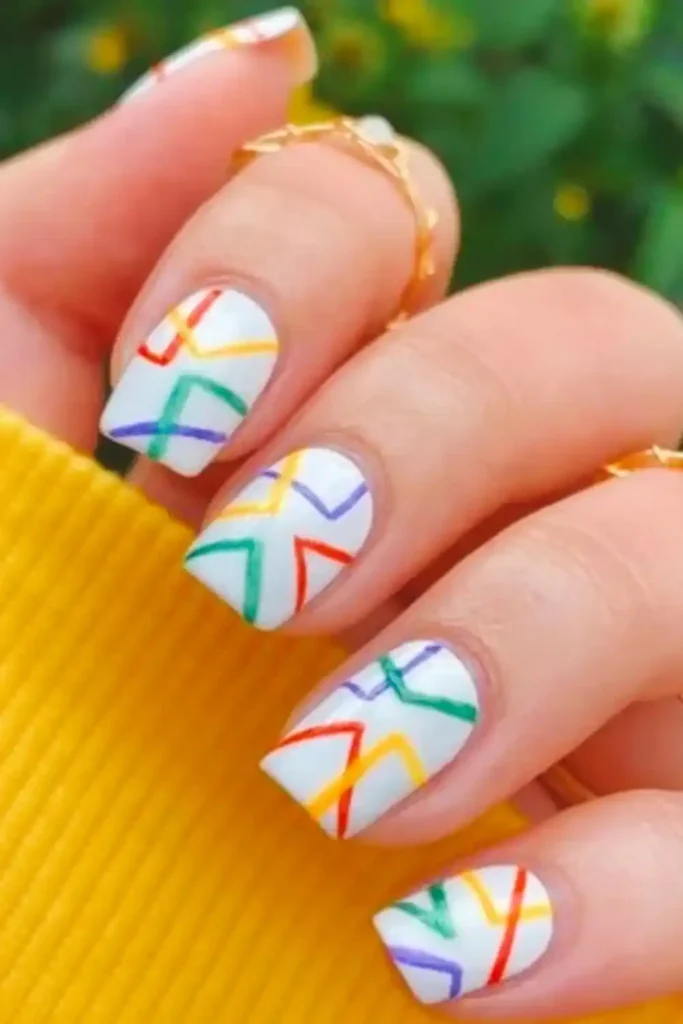 Color Code School Nails