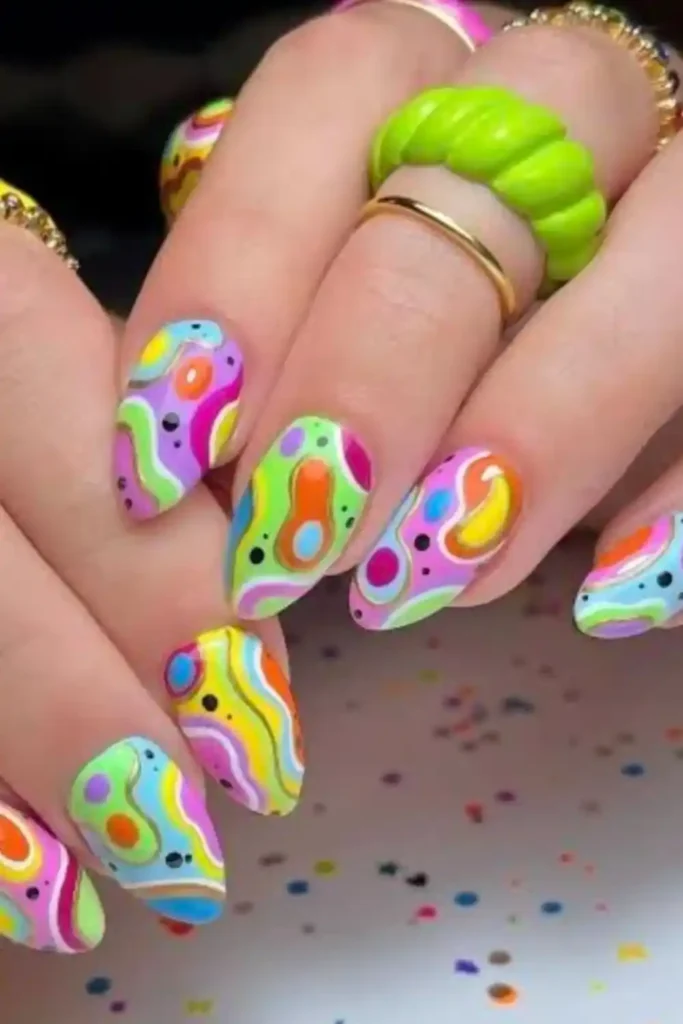 Groovy Swirl Nails