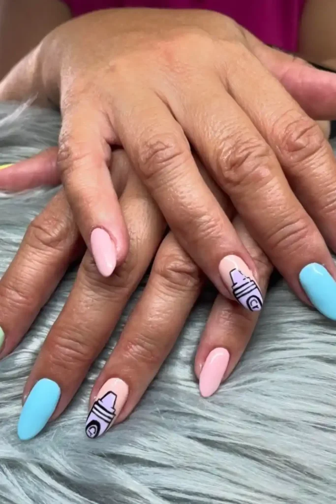 Pastel Crayons Look