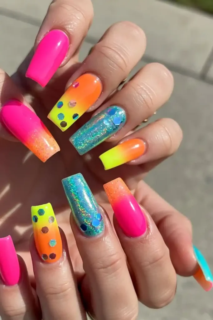 Radiant Rainbow Tips