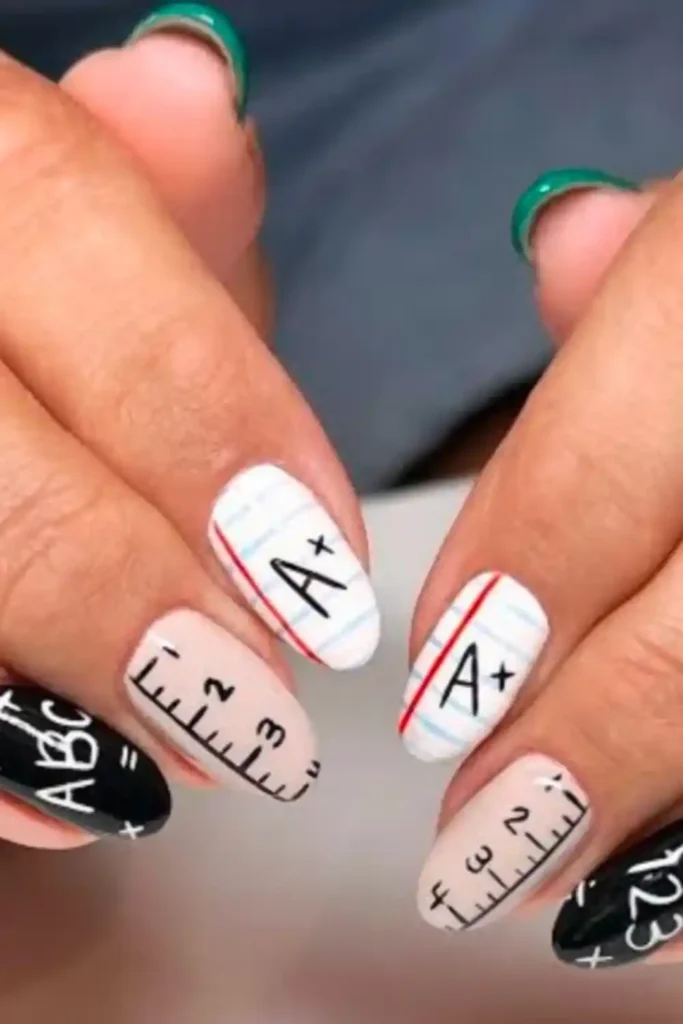School-Inspired Nail Art