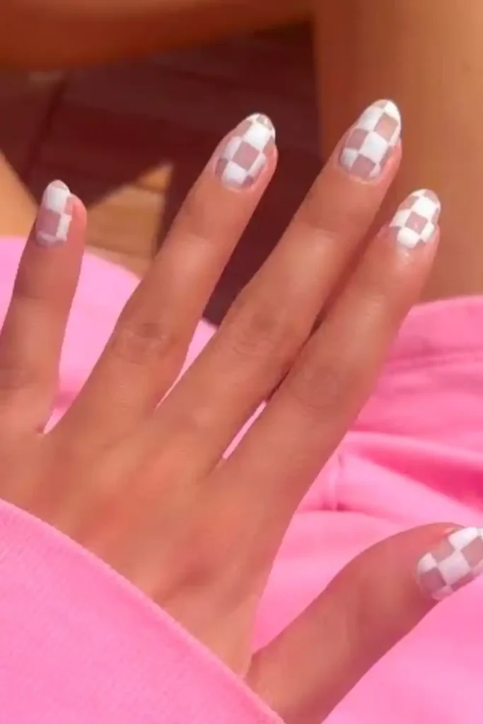 Soft White Checkerboard
