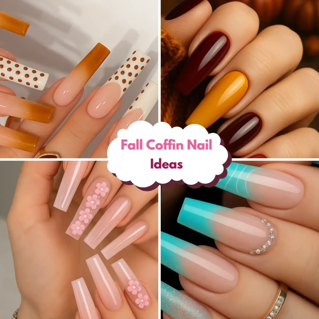 Dramatic Fall Coffin Nail Ideas